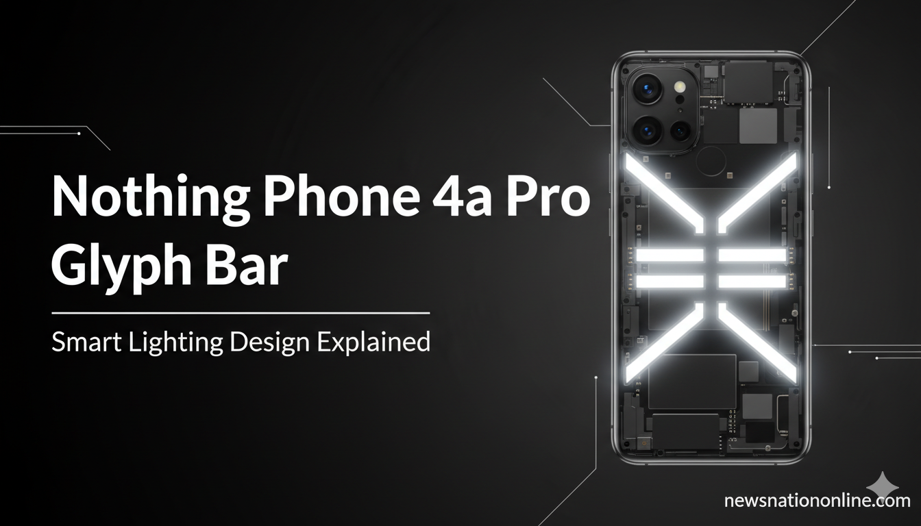 Nothing Phone 4a Pro Glyph Bar – Smart Lighting Design - NewsNation Online Nothing Phone 4a Pro Glyph Bar smart LED lighting design smartphone
