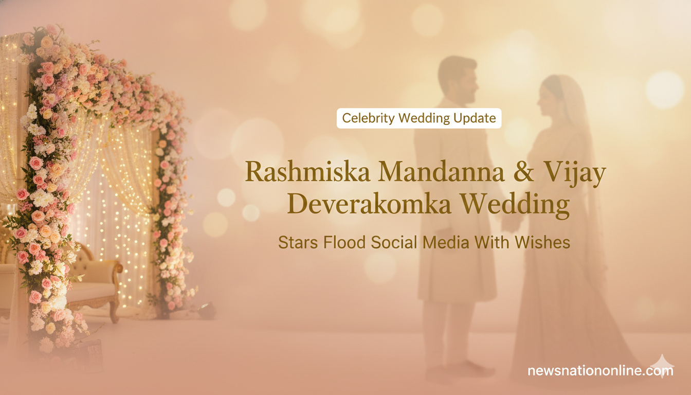 Rashmika Mandanna & Vijay Deverakonda Wedding Celebrity Update - NewsNation Online Rashmika Mandanna & Vijay Deverakonda wedding celebration