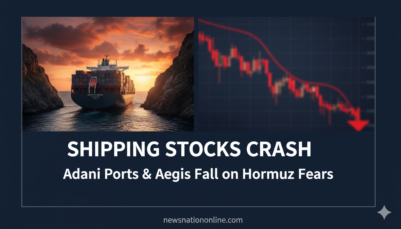 Shipping Stocks Crash as Adani Ports Slides on Hormuz Fears - NewsNation Online Adani Ports and shipping stocks fall amid Strait of Hormuz disruption fears