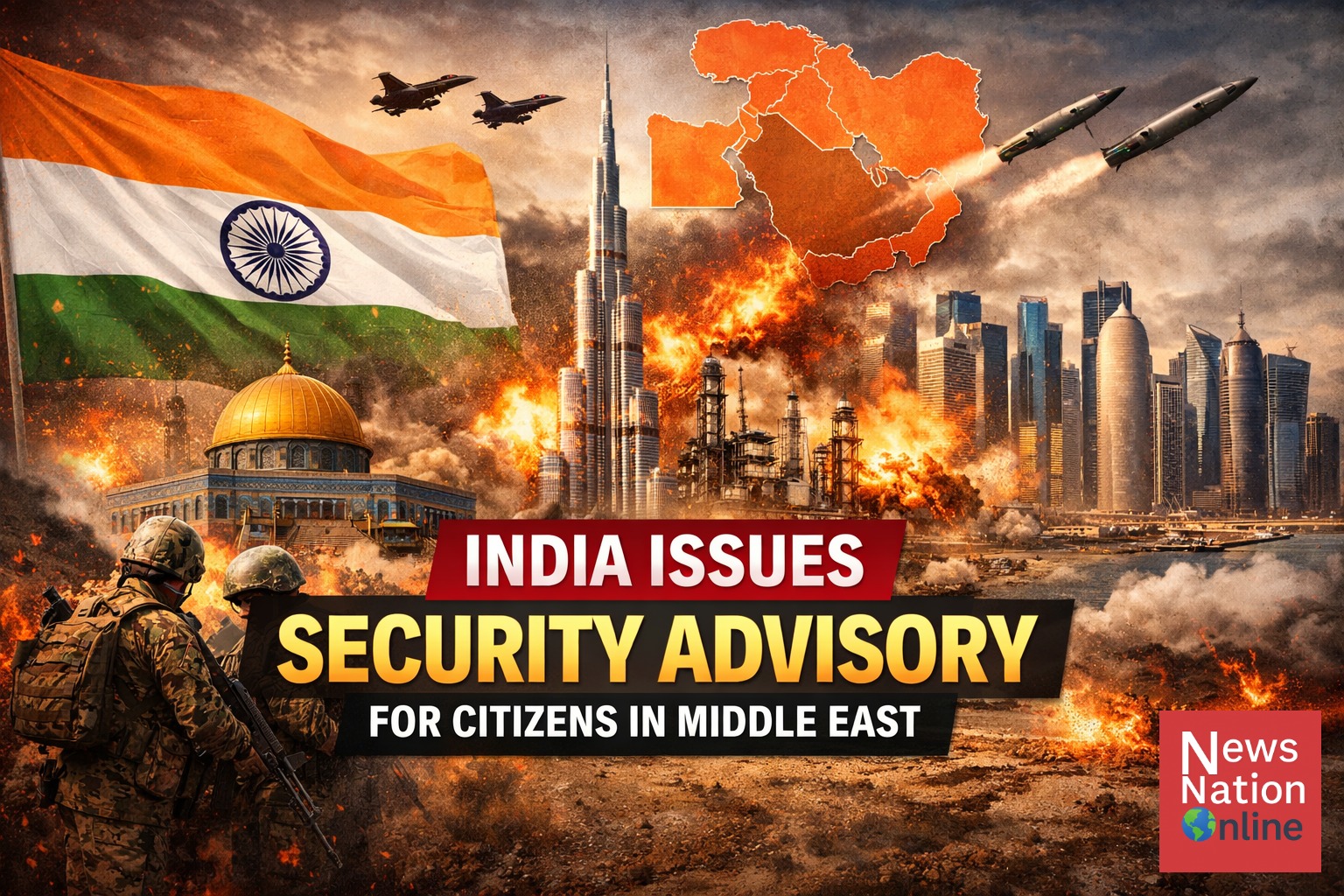 India Issues Security Advisory - NewsNation Online India security advisory for citizens in Middle East countries