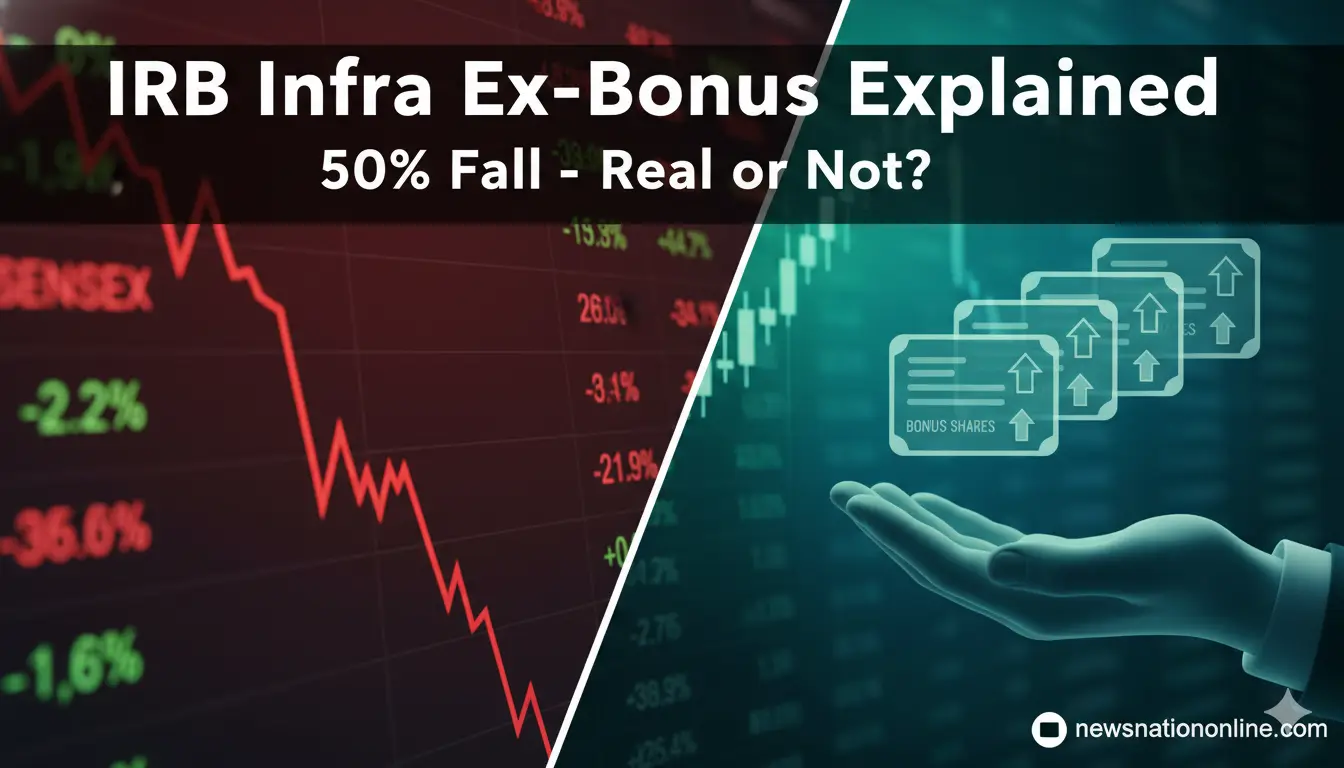 IRB Infra ex-bonus share price drop explained share market update India newsnationonline