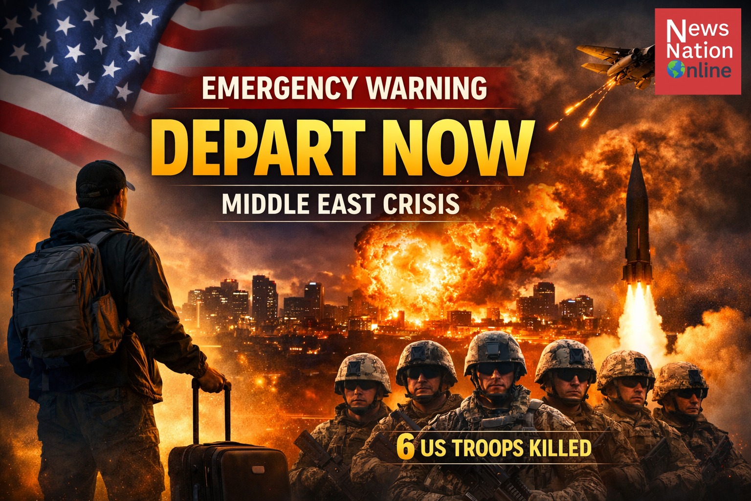 US Issues Depart Now Advisory Amid Iran Conflict - NewsNation Online US emergency “Depart Now” travel advisory for Middle East crisis as Iran conflict escalates and six American troops are killed