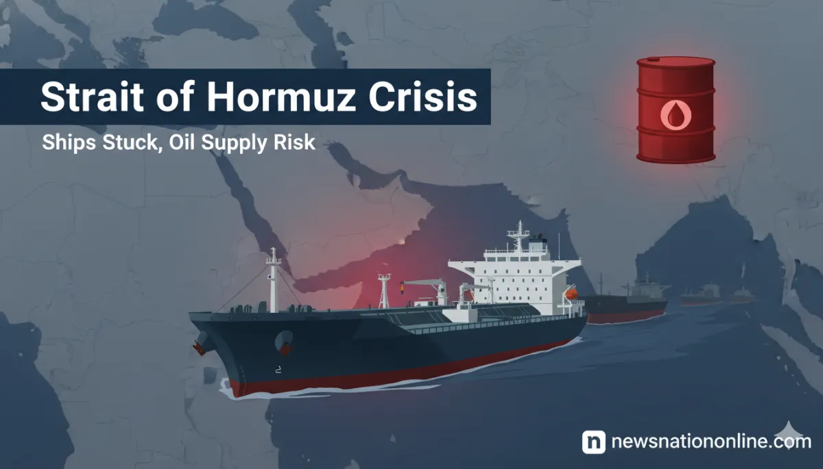 Strait of Hormuz crisis India shipping and oil impact - NewsNation Online Strait of Hormuz crisis ships stuck oil supply impact India