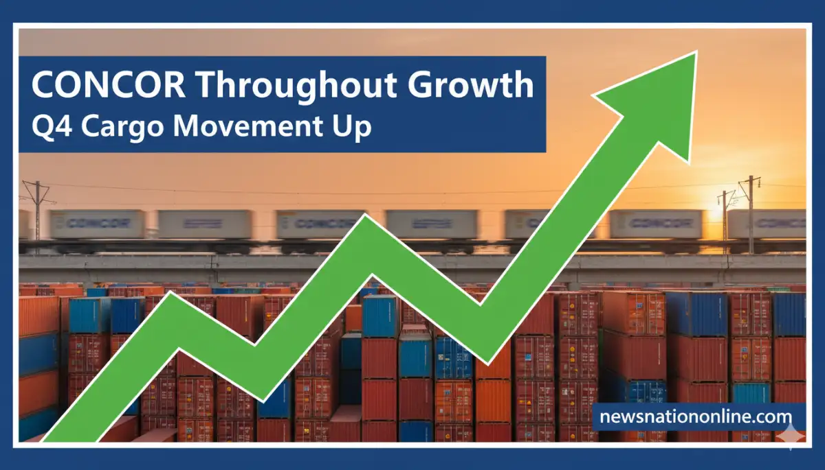 कॉनकॉर थ्रूपुट वृद्धि Q4 cargo movement growth image