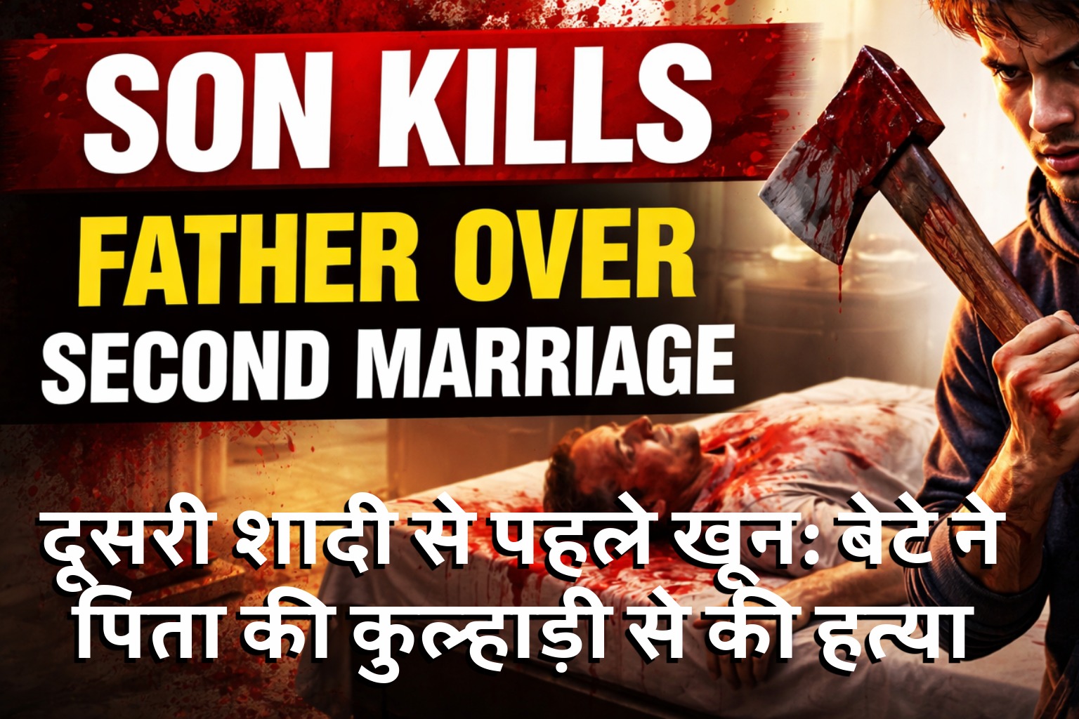 दूसरी शादी से पहले खून: बेटे ने पिता की कुल्हाड़ी से की हत्या