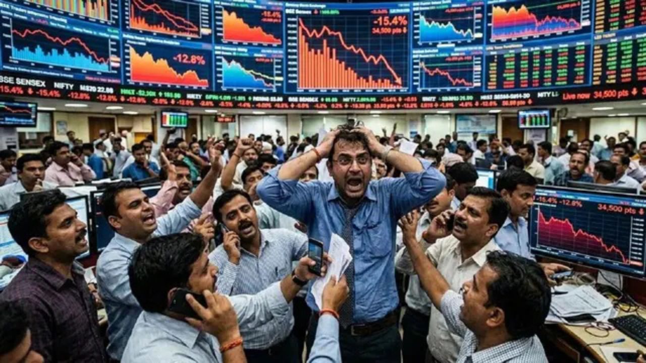 शेयर बाजार में भारी गिरावट से निवेशकों के डूबे करोड़ों रुपये अचानक