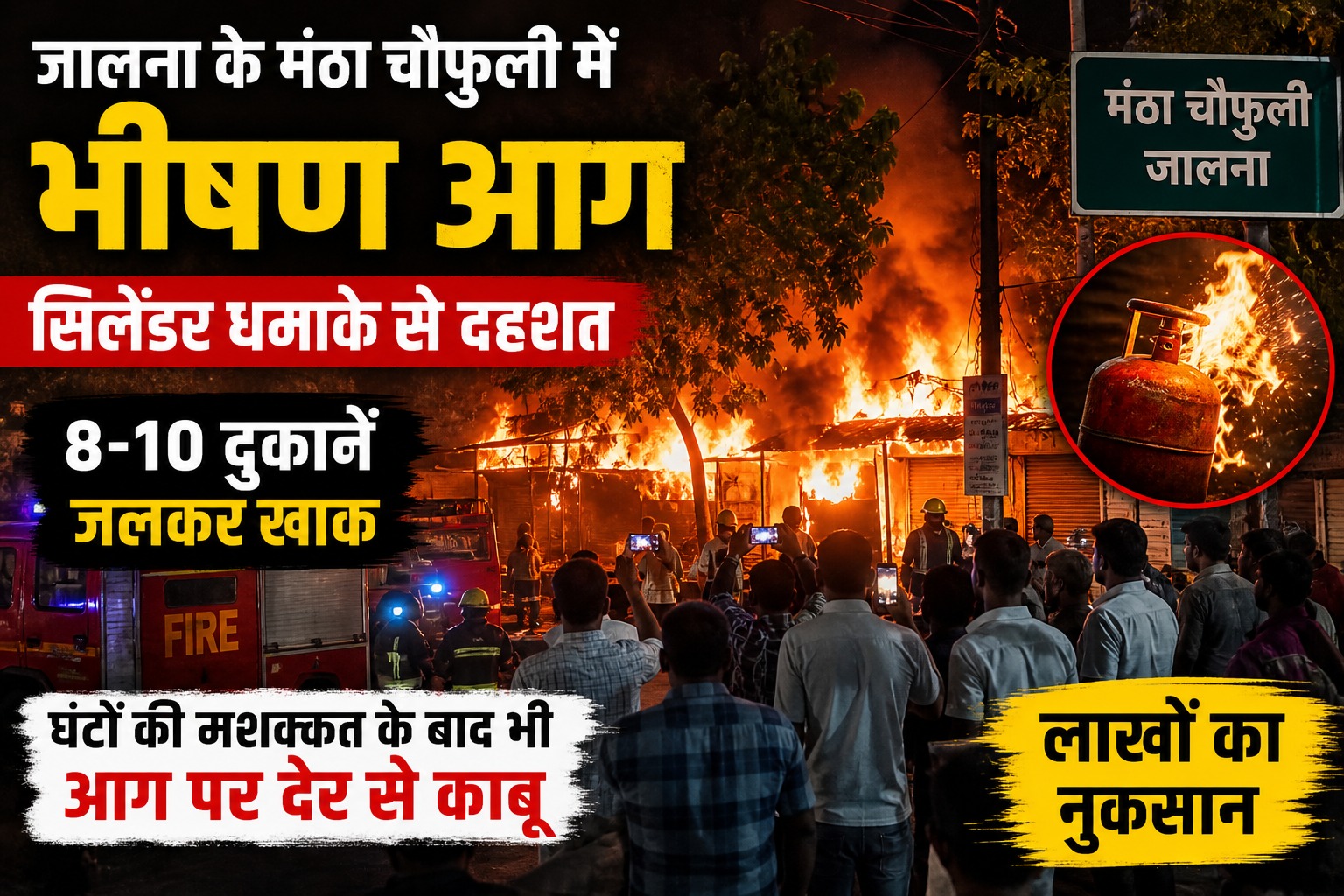 जालना मंठा चौफुली आग