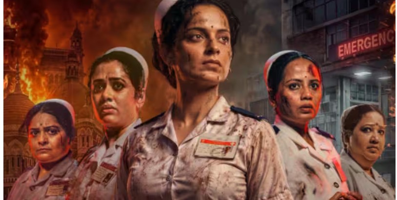Screenshot_213 - NewsNation Online Group of female nurses in scrubs stand together amid a blazing explosion and emergency backdrop behind them.