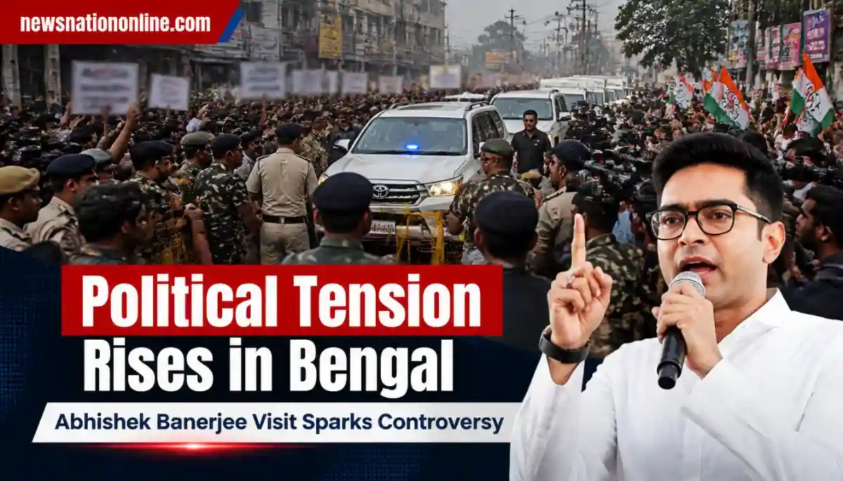 Abhishek Banerjee Visit Triggers Political Tension in Bengal - NewsNation Online Abhishek Banerjee attack controversy during political visit in West Bengal