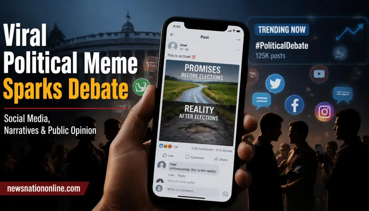 Viral political meme on social media sparking debate and discussions across India