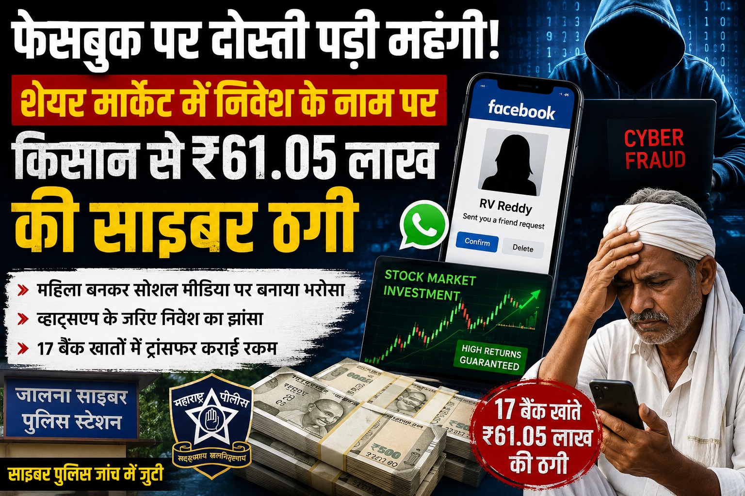 फेसबुक शेयर मार्केट साइबर ठगी
