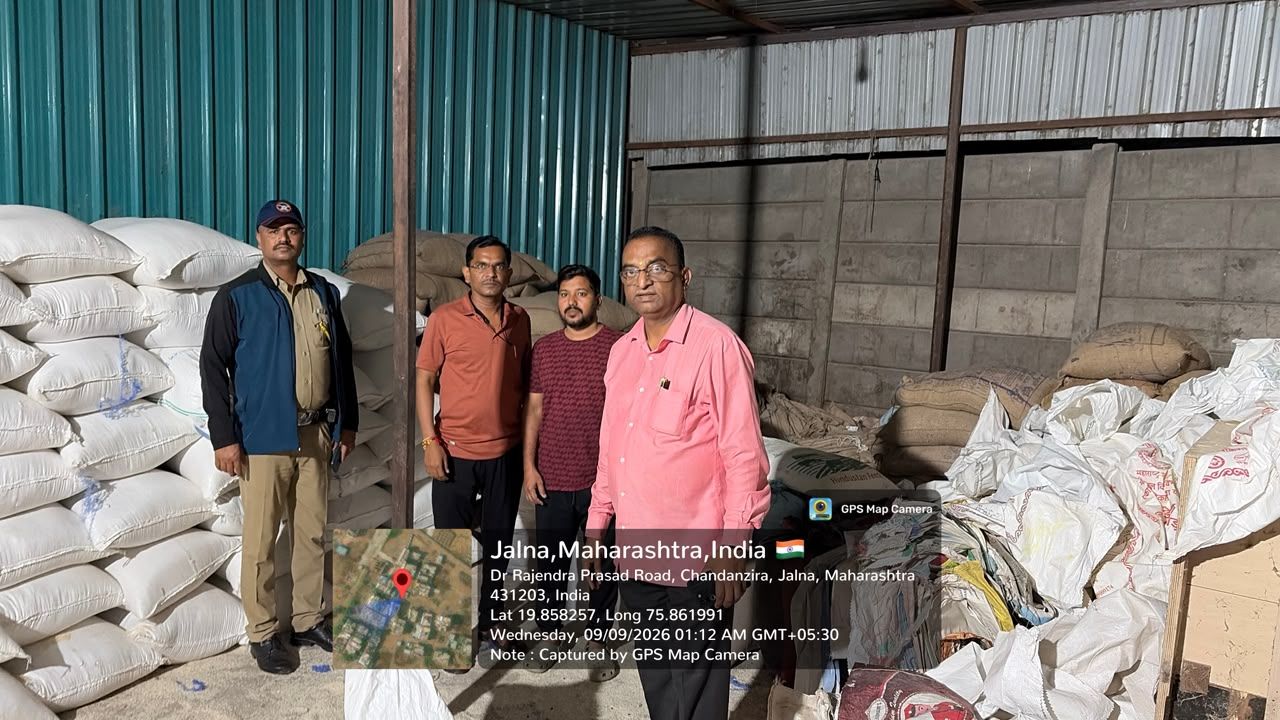 जालना में अनाज की कालाबाजारी पर बड़ा वार, 157.40 क्विंटल माल जब्त