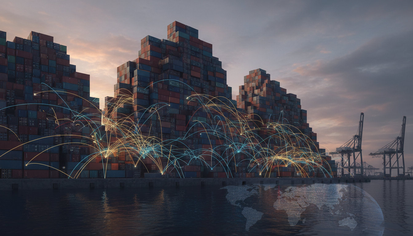 Container port representing China's merchandise trade surplus