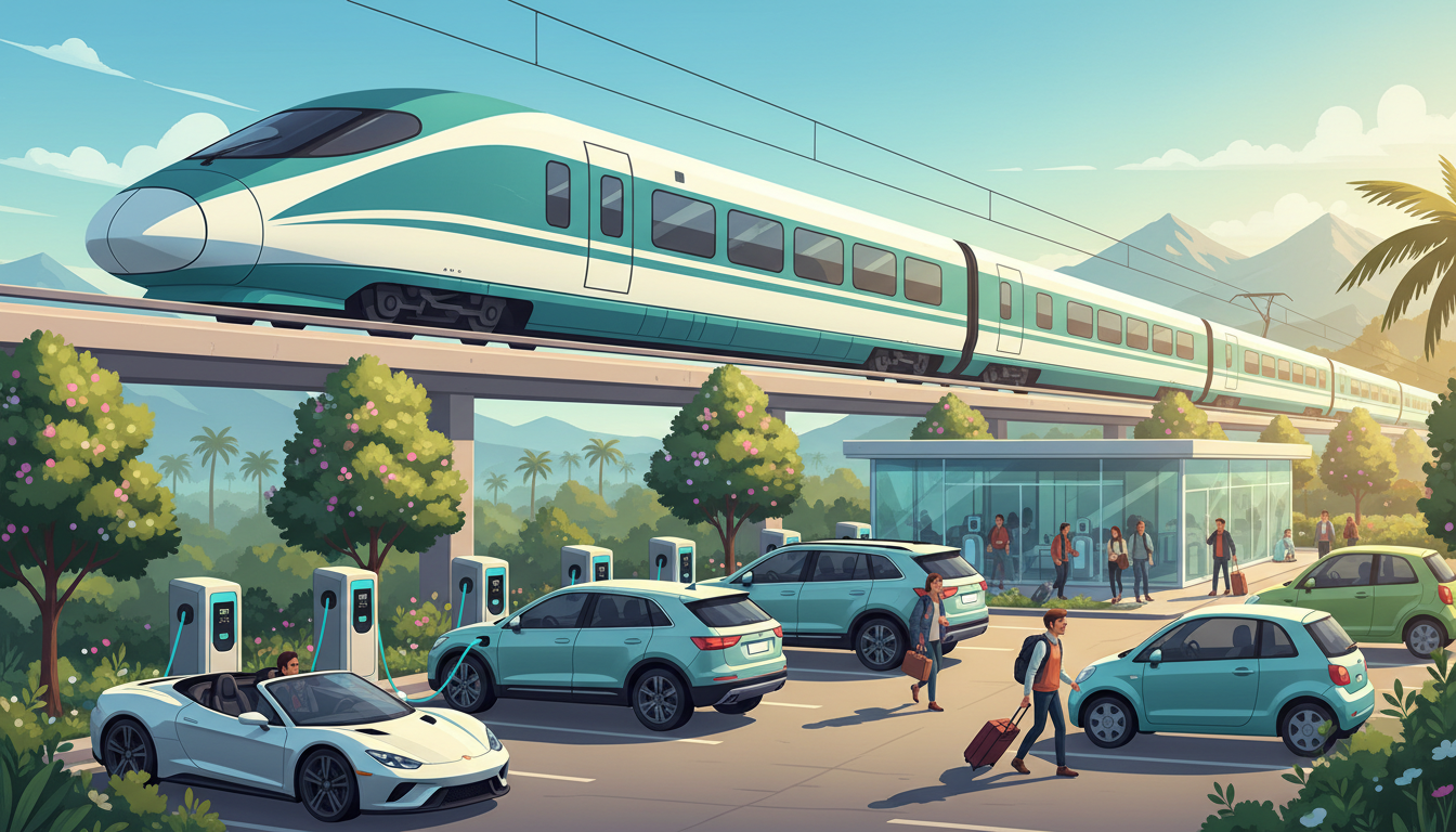 China rail and electric vehicle travel
