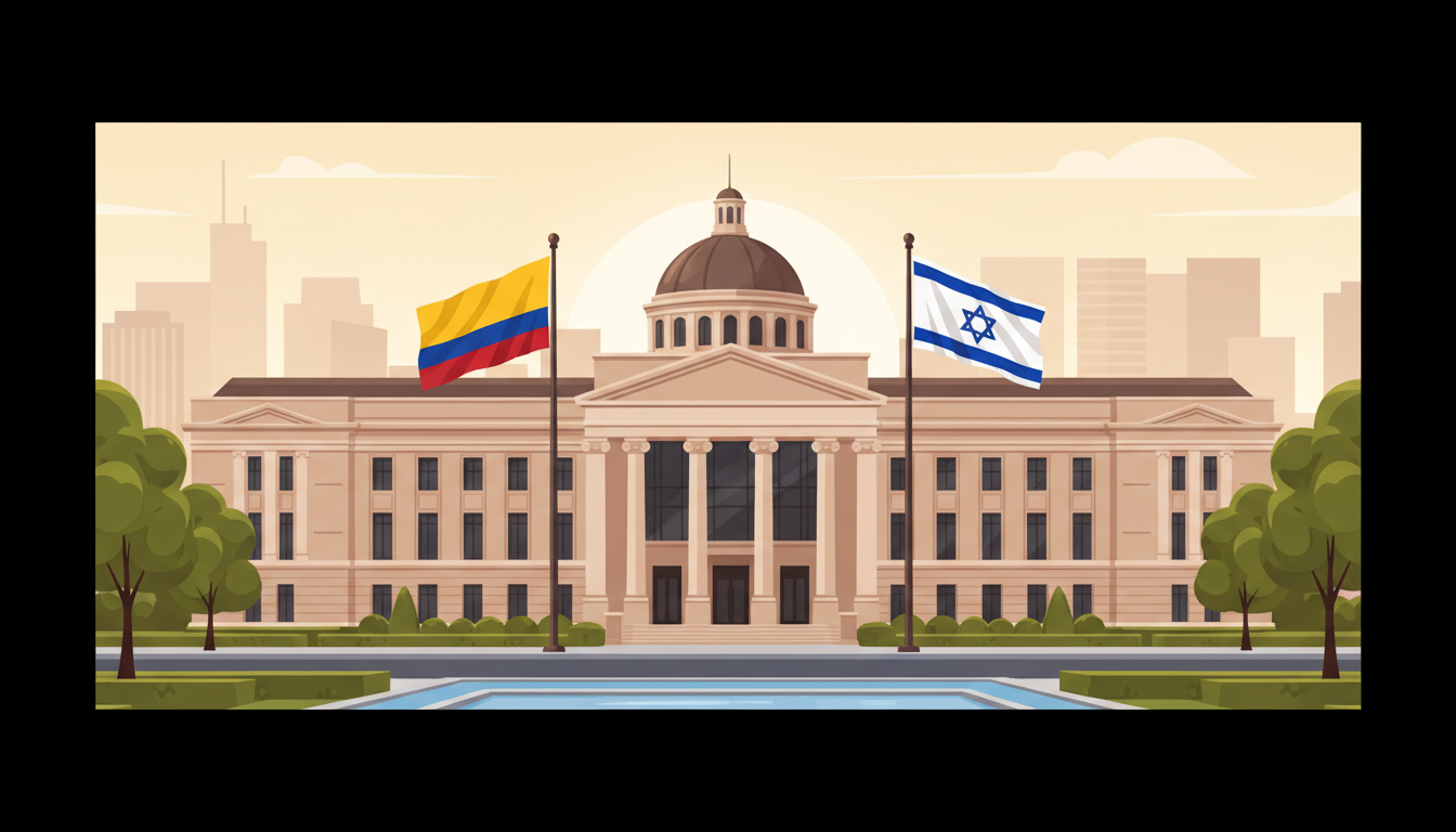 Illustration representing Colombia and Israel diplomatic relations