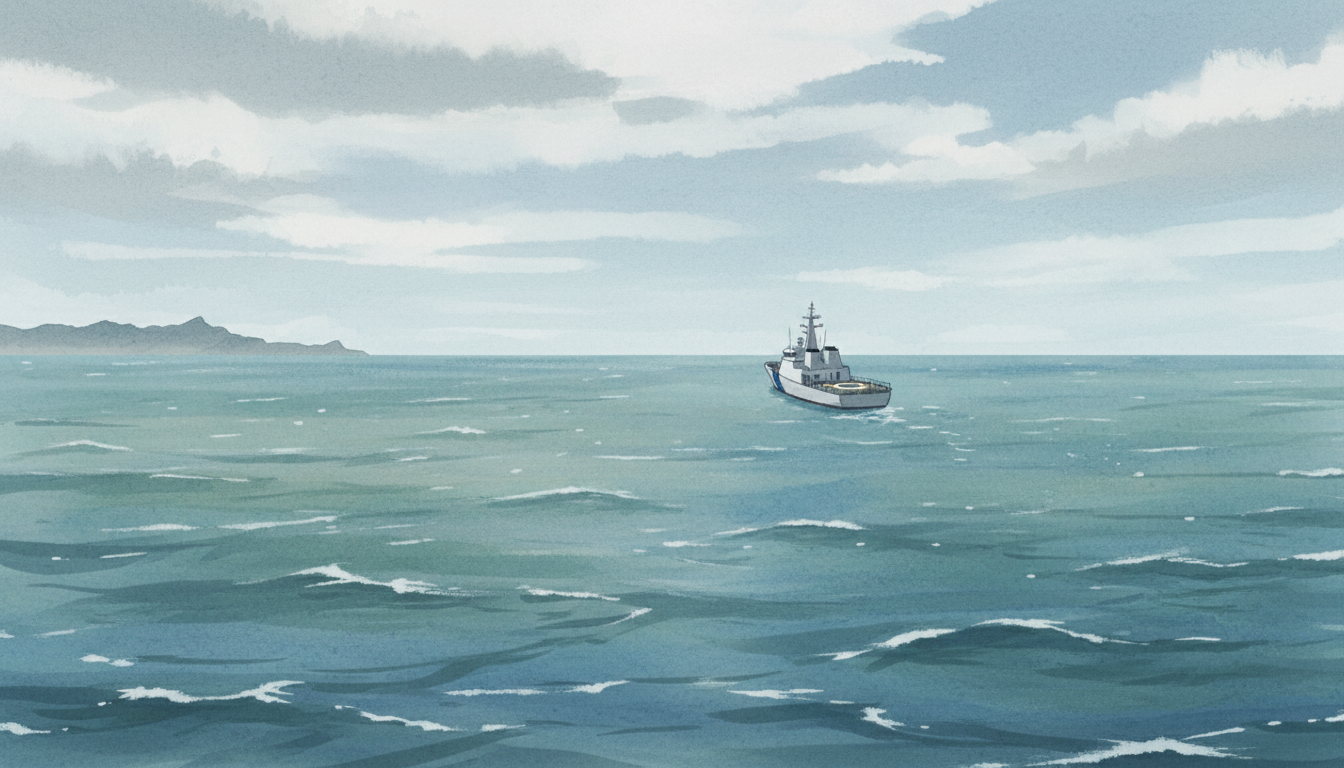 Maritime activity east of Taiwan illustration