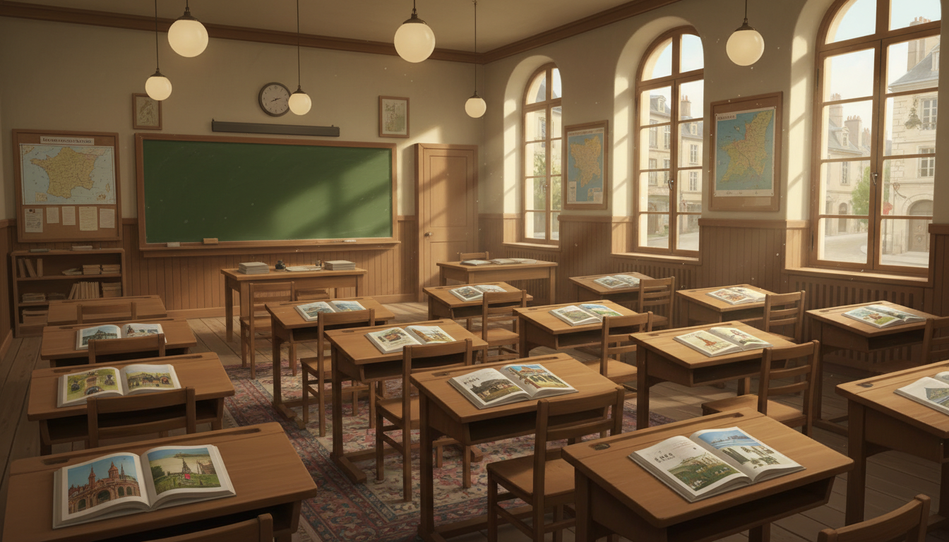 French classroom representing school funding debate