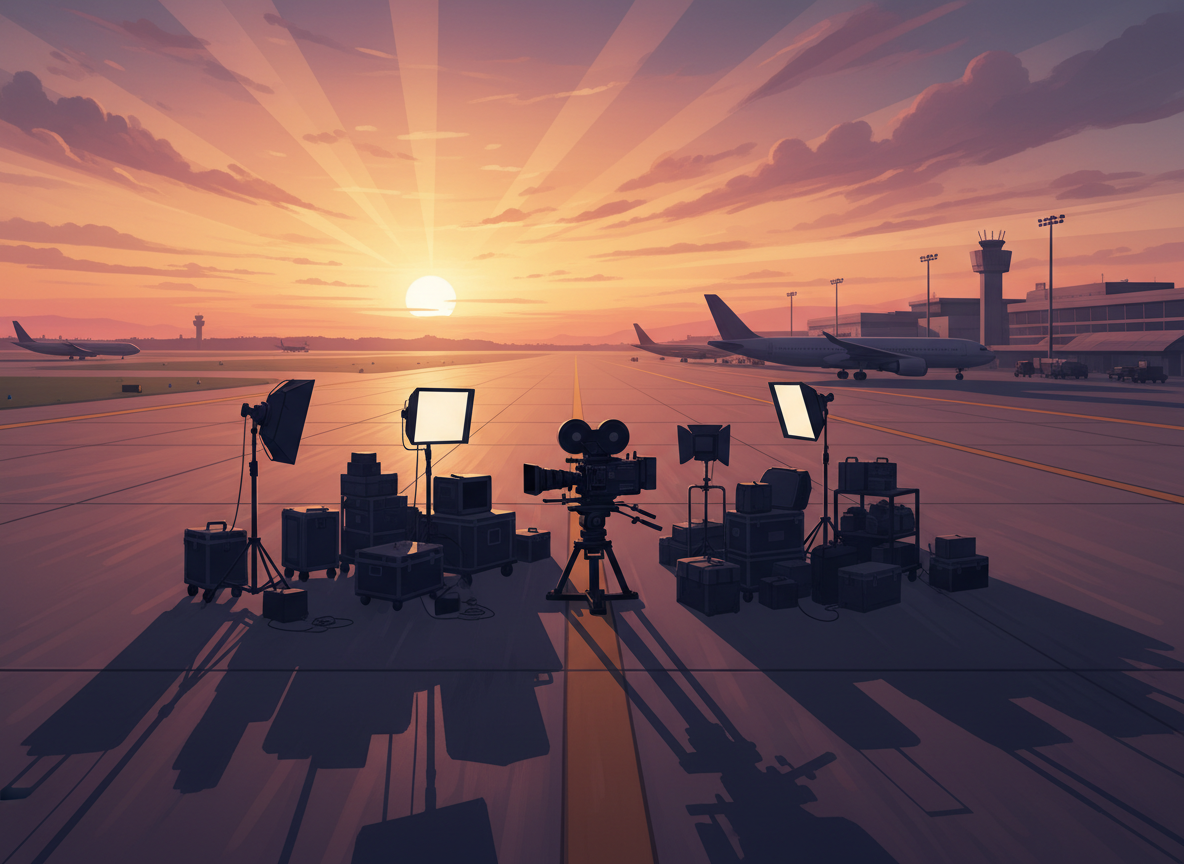 Global film production illustration