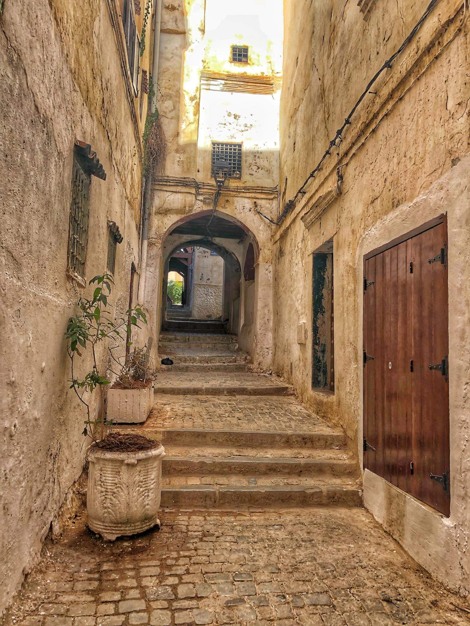Historic Casbah alleyway in Algiers, Algeria