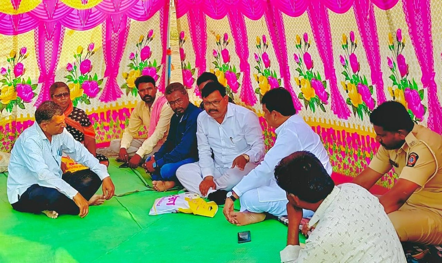 अंबड में प्लॉट की लीज को लेकर चंद्रकांत कारके का बेमियादी अनशन चौथे दिन भी जारी