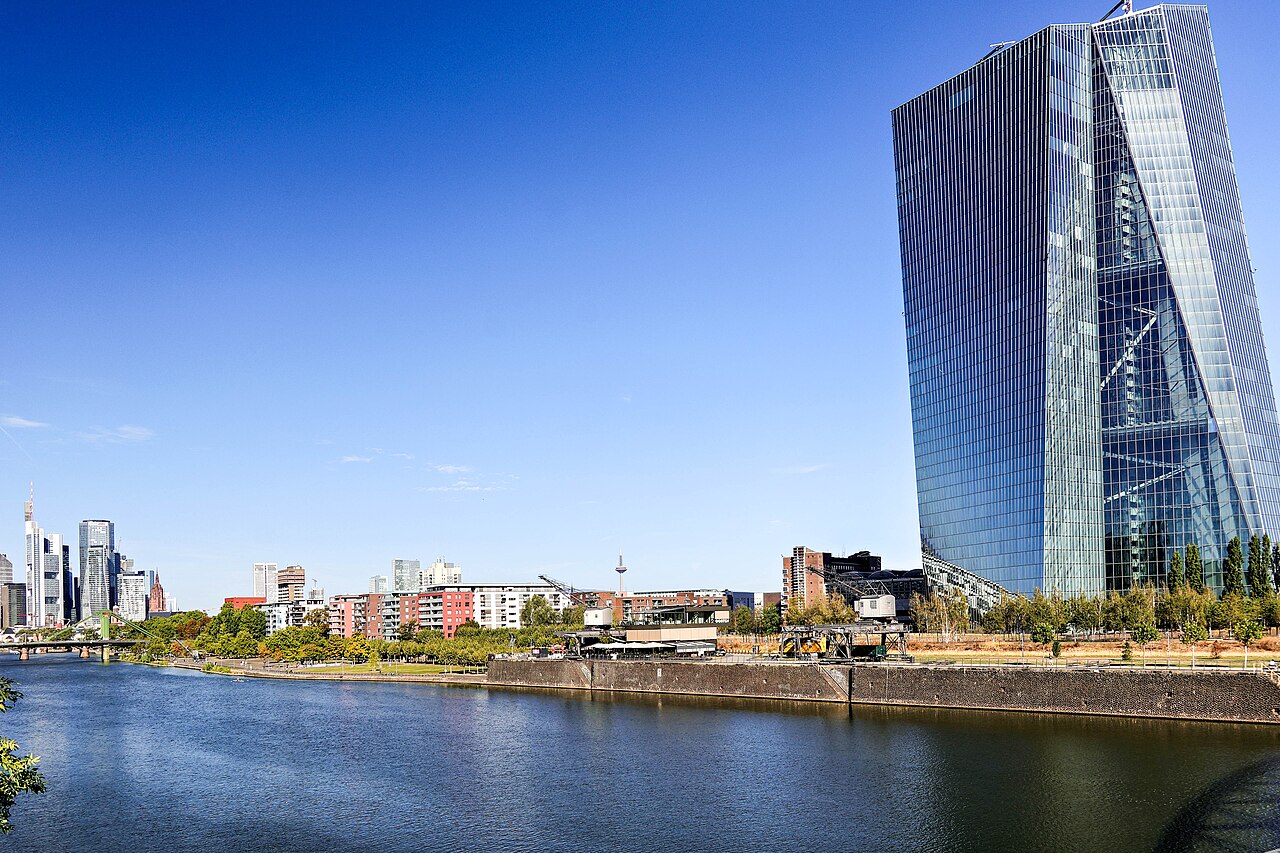 European Central Bank headquarters in Frankfurt, Germany, as eurozone inflation rises in September 2026