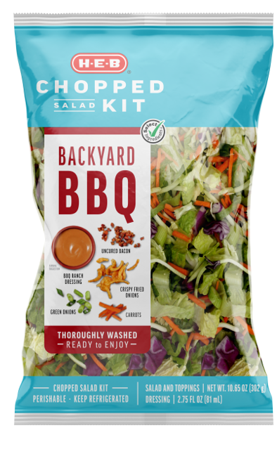 FDA-posted photograph of H-E-B Backyard BBQ Chop Salad Kit recalled in October 2026