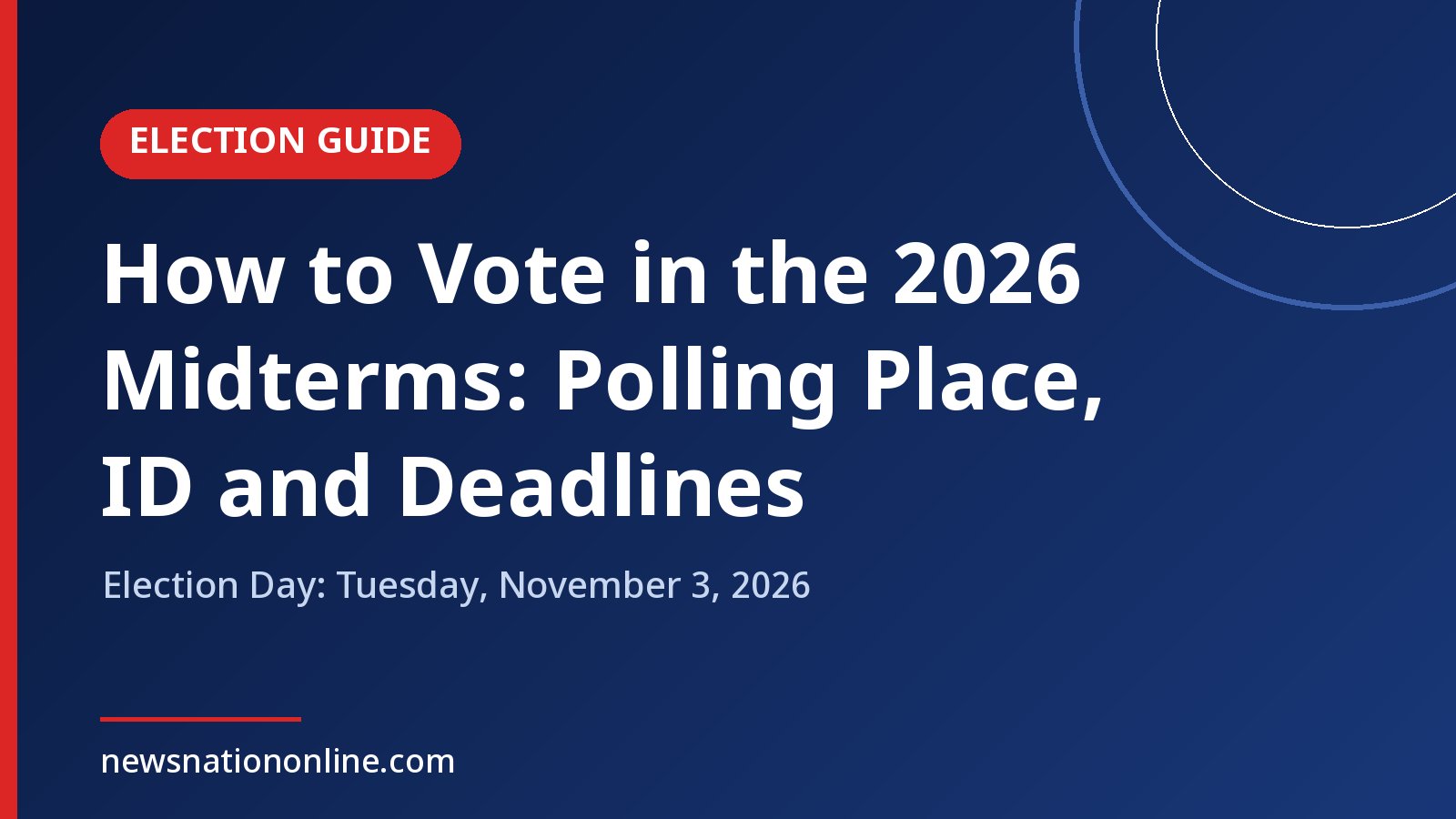 How to vote in the 2026 midterms: polling place, ID and deadlines guide card