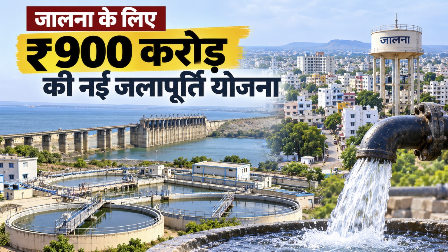जालना की प्रस्तावित 900 करोड़ रुपये की समानांतर जलापूर्ति योजना का सांकेतिक चित्र
