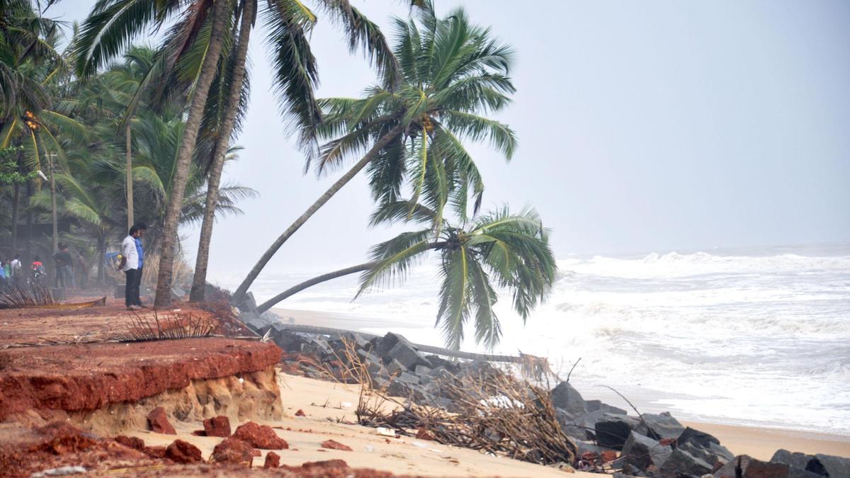 Coastal erosion washed away road, threatens hundreds of homes in Kasaragod in Kerala