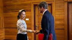 Aung San Suu Kyi appears healthy in first confirmed outside contact for 25 years - NewsNation Online Aung San Suu Kyi appears healthy in first confirmed outside contact for 2.5 years